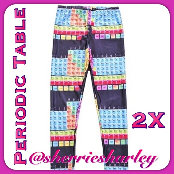 ➕Plus Size 2X Periodic Table Workout Pants 💜 EUC - Picture 6 of 7